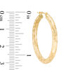 Thumbnail Image 1 of 3.0 x 30.0mm Diamond-Cut Basket Weave Hoop Earrings in 14K Gold