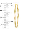 35.0mm Twisted Square Tube Hoop Earrings in 14K Gold