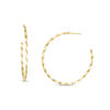 Thumbnail Image 0 of 40.0mm Twisted Square Tube Half-Hoop Earrings in 14K Gold