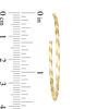 Thumbnail Image 1 of 40.0mm Twisted Square Tube Half-Hoop Earrings in 14K Gold