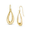Thumbnail Image 1 of Diamond-Cut Open Teardrop Earrings in 14K Gold