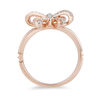 Thumbnail Image 2 of Enchanted Disney Snow White 1/10 CT. T.W. Diamond Bow Ring in 10K Rose Gold