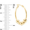 Thumbnail Image 2 of Five Sliding Bead Hoop Earrings in 14K Gold