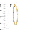 Thumbnail Image 2 of 35.0mm Diamond-Cut Tube Hoop Earrings in 14K Gold