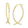 Criss-Cross Tube Hoop Earrings in 14K Gold