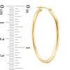Thumbnail Image 2 of 30.0mm Oval Hoop Earrings in 14K Gold