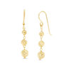 Graduated Diamond-Cut Bead Drop Earrings in 14K Gold