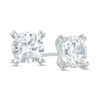 8.0mm Lab-Created White Sapphire Solitaire Stud Earrings in Sterling Silver