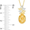 Thumbnail Image 2 of Citrine and 1/15 CT. T.W. Diamond Pineapple Pendant in Sterling Silver with 14K Gold Plate