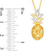 Thumbnail Image 3 of Citrine and 1/15 CT. T.W. Diamond Pineapple Pendant in Sterling Silver with 14K Gold Plate