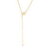 Thumbnail Image 1 of Mirror Disc "Y" Necklace in 10K Gold