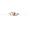 Thumbnail Image 2 of Enchanted Disney Belle 1/10 CT. T.W. Diamond Bypass Rose Bolo Bracelet in Sterling Silver and 10K Rose Gold - 10.5"