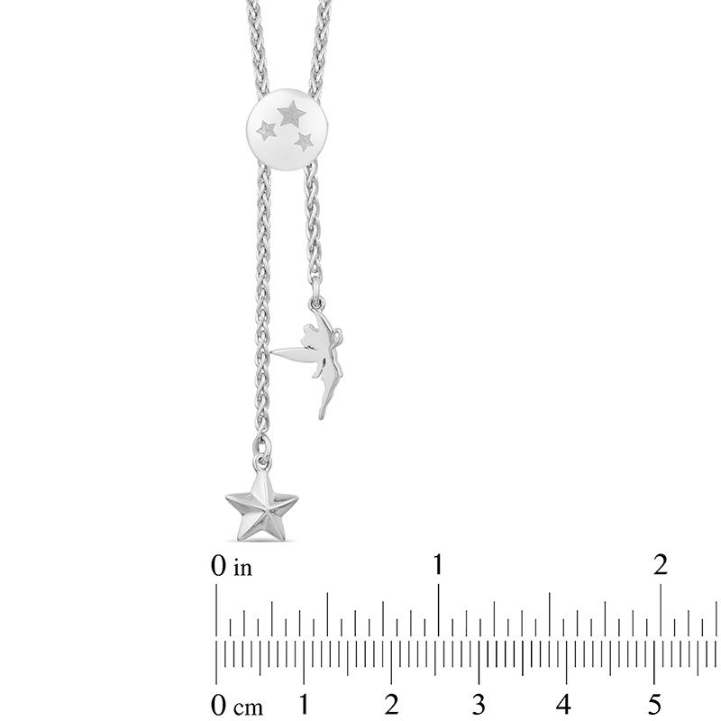 Main Image 3 of Enchanted Disney Tinker Bell 1/10 CT. T.W. Diamond Bypass Star Bolo Bracelet in Sterling Silver and 10K Gold - 10.5"
