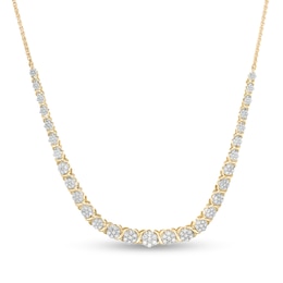 1 CT. T.W. Composite Diamond Necklace in 10K Gold - 19&quot;