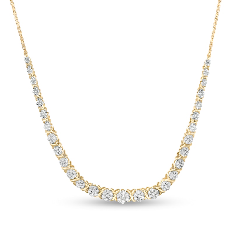 Main Image 1 of 1 CT. T.W. Composite Diamond Necklace in 10K Gold - 19"