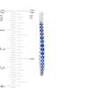 Lab-Created Blue Sapphire Inside-Out Hoop Earrings in Sterling Silver