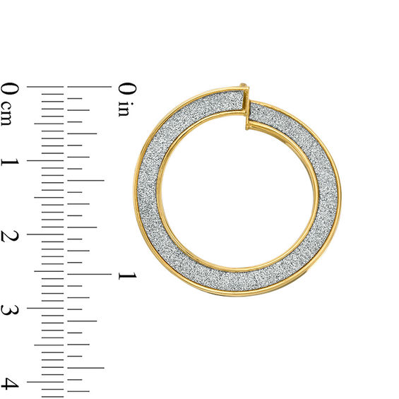 Made in Italy Glitter Enamel Coil Hoop E Made in Italy Glitter Enamel Coil Hoop Earrings in 14K Gold