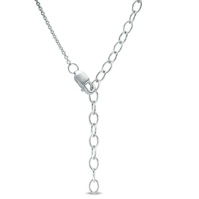Main Image 2 of 1/20 CT. T.W. Diamond Crescent Moon and Star Pendant in Sterling Silver
