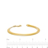 Thumbnail Image 4 of Made in Italy 5.3mm Satin S-Link Chain Bracelet in Hollow 14K Gold - 7.5"