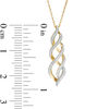 Thumbnail Image 1 of 1/10 CT. T.W. Diamond Flame Pendant in 10K Gold