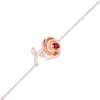 Thumbnail Image 1 of 3.0mm Garnet Rose Anklet in Sterling Silver with 18K Rose Gold Plate - 9.0"