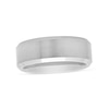 Thumbnail Image 4 of Men’s 8.0mm Satin-Centre Beveled Edge Engravable Wedding Band in Tantalum (1 Line) - Size 10