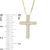 Thumbnail Image 2 of 1/4 CT. T.W. Diamond Cross Pendant in 10K Gold