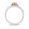 Thumbnail Image 2 of Enchanted Disney Belle 1/2 CT. T.W. Diamond Rose Tiara Engagement Ring in 14K Two-Tone Gold