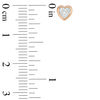 1/10 CT. T.W. Diamond Heart-Shaped Solitaire Stud Earrings in 10K Rose Gold