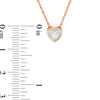 Thumbnail Image 2 of 1/8 CT. Diamond Heart-Shaped Solitaire Necklace in 10K Rose Gold