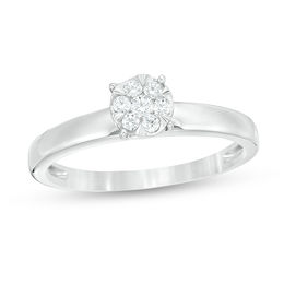 1/8 CT. T.W. Composite Diamond Promise Ring in 10K White Gold