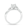 Thumbnail Image 1 of 1/4 CT. T.W. Multi-Diamond Frame Twist Shank Promise Ring in 10K White Gold