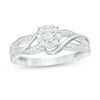 Thumbnail Image 0 of 1/5 CT. T.W. Composite Diamond Bypass Promise Ring in 10K White Gold