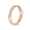 Thumbnail Image 2 of 7/8 CT. T.W. Diamond Ten Stone Wedding Band in 10K Rose Gold