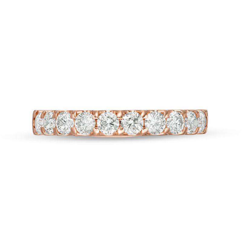 Main Image 4 of 7/8 CT. T.W. Diamond Ten Stone Wedding Band in 10K Rose Gold