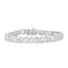 Thumbnail Image 1 of 4 CT. T.W. Diamond "XO" Link Bracelet in 10K White Gold - 7.25"