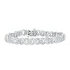 Thumbnail Image 2 of 4 CT. T.W. Diamond "XO" Link Bracelet in 10K White Gold - 7.25"
