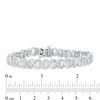 Thumbnail Image 3 of 4 CT. T.W. Diamond "XO" Link Bracelet in 10K White Gold - 7.25"
