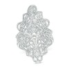 Thumbnail Image 1 of 1/10 CT. T.W. Diamond Ornate Vintage-Style Ring in Sterling Silver