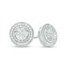 Thumbnail Image 1 of Composite Diamond Accent Frame Stud Earrings in Sterling Silver