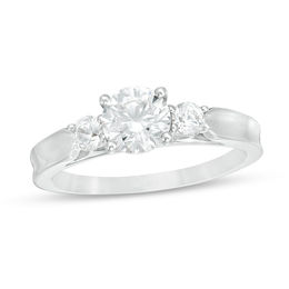 1 CT. T.W. Diamond Past Present Future® Engagement Ring in 14K White Gold