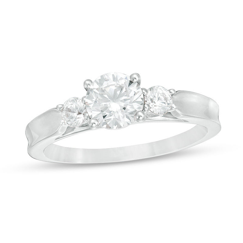 Main Image 1 of 1 CT. T.W. Diamond Past Present Future® Engagement Ring in 14K White Gold