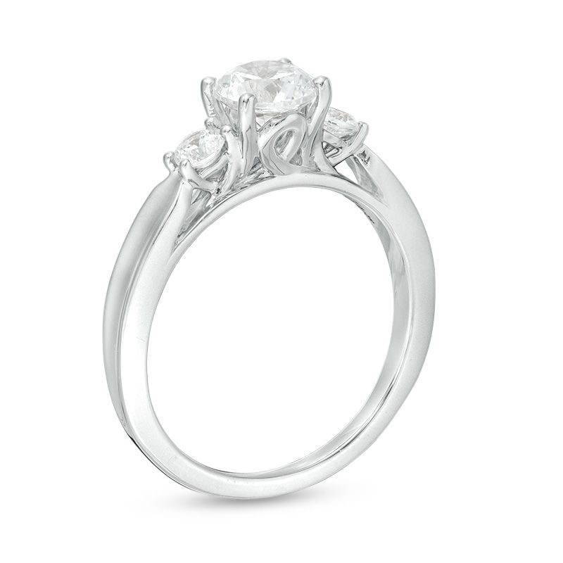 Main Image 2 of 1 CT. T.W. Diamond Past Present Future® Engagement Ring in 14K White Gold