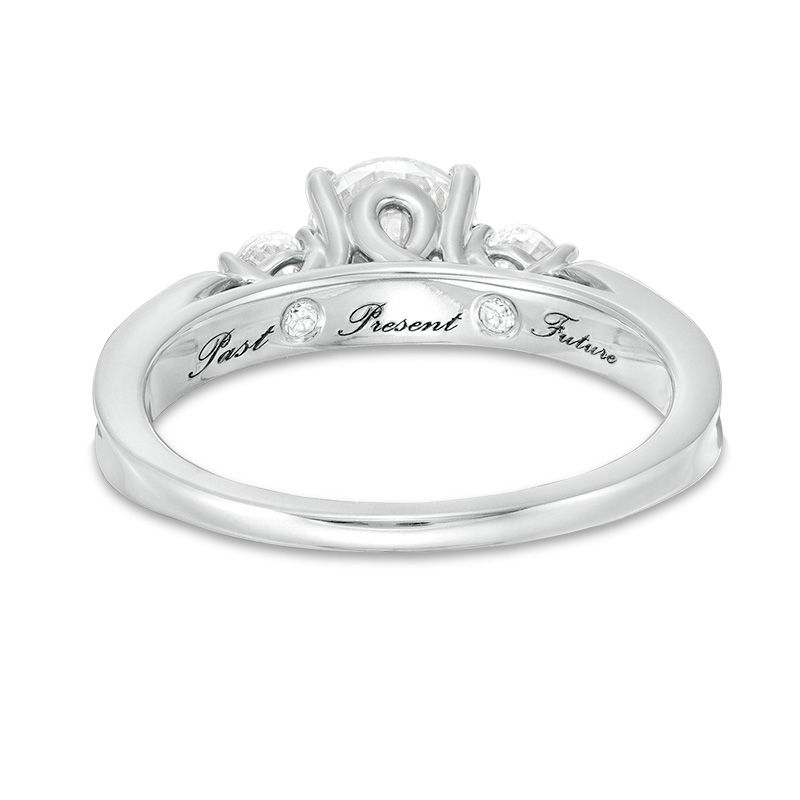 Main Image 3 of 1 CT. T.W. Diamond Past Present Future® Engagement Ring in 14K White Gold