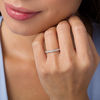 Thumbnail Image 2 of 3/8 CT. T.W. Diamond Wedding Band in 10K White Gold