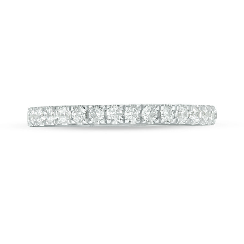 Main Image 4 of 3/8 CT. T.W. Diamond Wedding Band in 10K White Gold