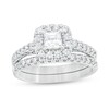 Thumbnail Image 1 of 1-3/8 CT. T.W. Princess-Cut Diamond Frame Bridal Set in 14K White Gold