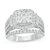 Thumbnail Image 0 of 2 CT. T.W. Composite Diamond Cushion Frame Multi-Row Engagement Ring in 10K White Gold