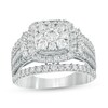 Thumbnail Image 1 of 2 CT. T.W. Composite Diamond Cushion Frame Multi-Row Engagement Ring in 10K White Gold