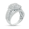 Thumbnail Image 1 of 2 CT. T.W. Composite Diamond Cushion Frame Multi-Row Engagement Ring in 10K White Gold